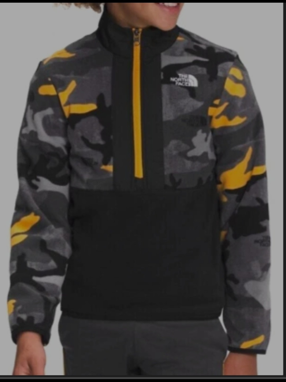 The North Face Glacier fleece pullover,Camo 1/4 zip,Kids Youth M (10/12)